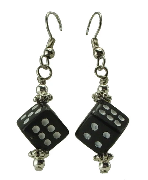 Classic Gold Earrings-Dice Earrings