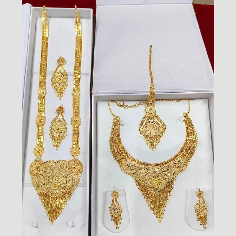 Custom Diamond Necklace-Pari Art Jewellery Forming Double Necklace Set