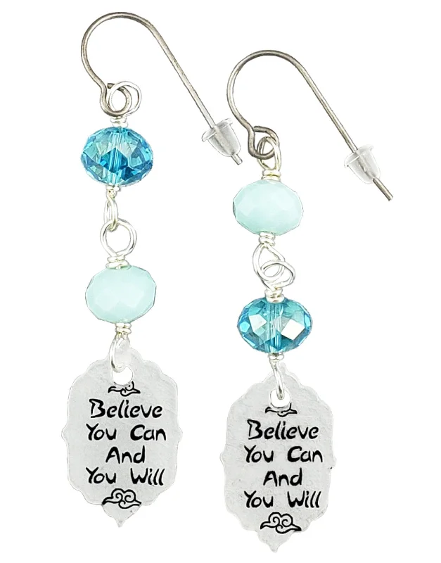 Chic Drop Earrings-Believe You Can and You Will, Earrings