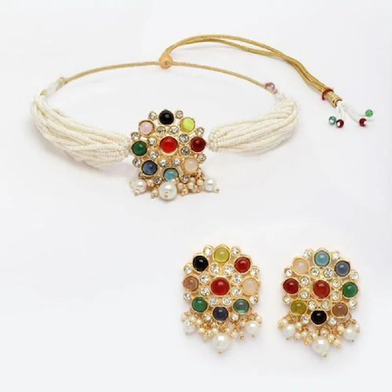 Modern Pendant Necklace-House Of Ree New Stylish Kundan Multi colour Necklace Set for Women | Women | Girls ER170