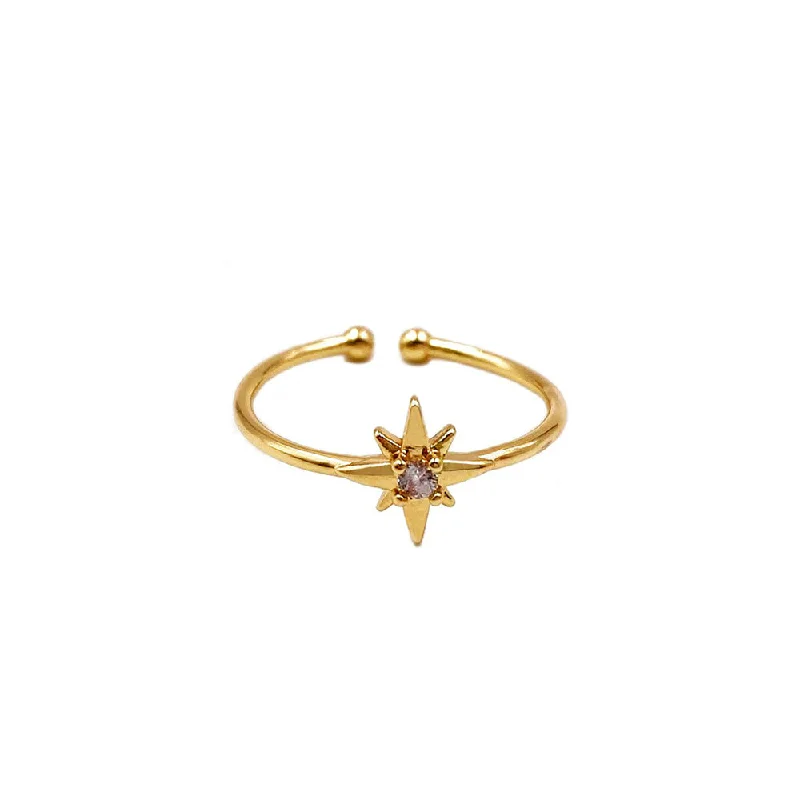 Custom Promise Ring for Him-Star Beam Ring