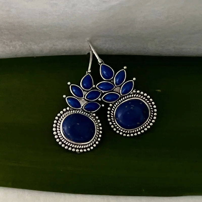 Pear Shaped Earrings-Lazula Boho Earrings - Lapis Lazuli Stones