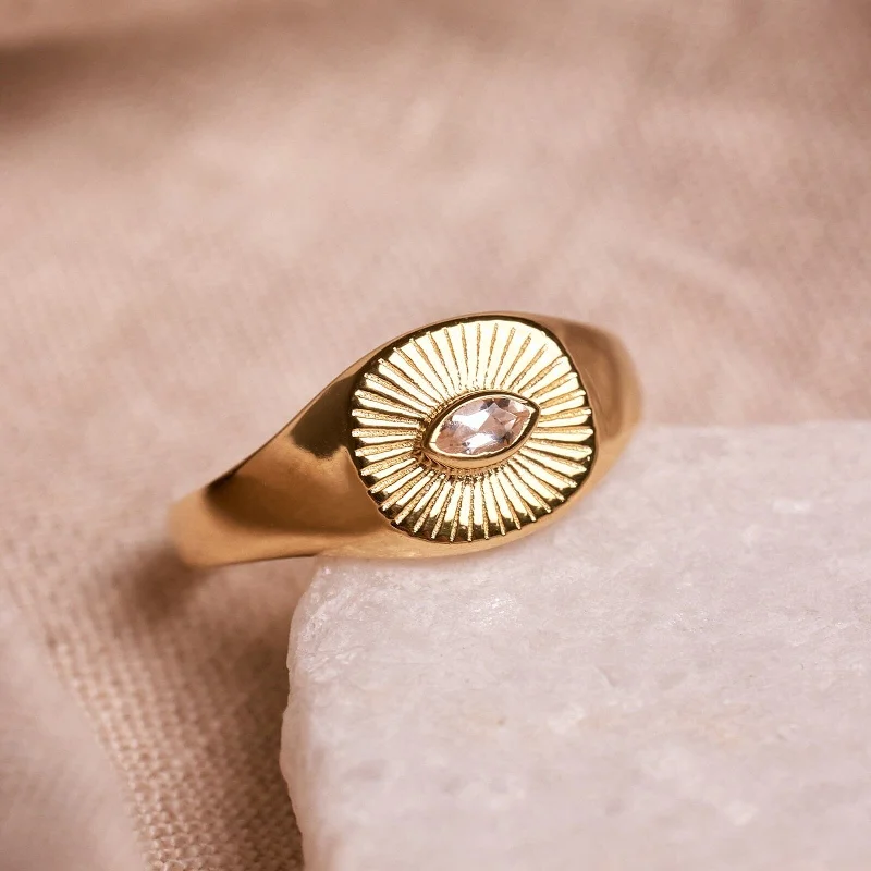 Handcrafted Diamond Ring-Protective Eye Ring