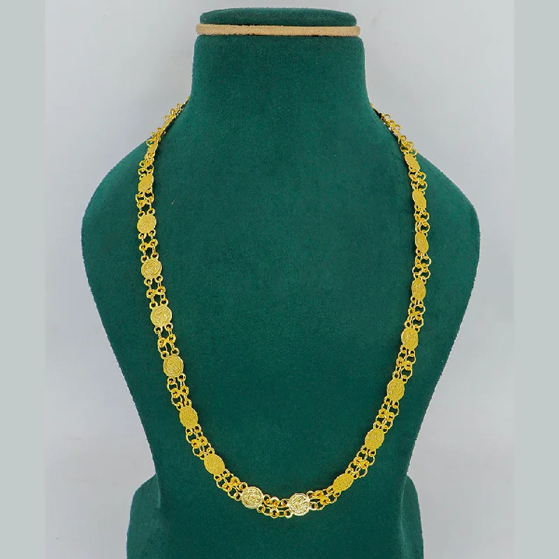 Statement Chunky Necklace-Mahavir Gold Plated Long Necklace