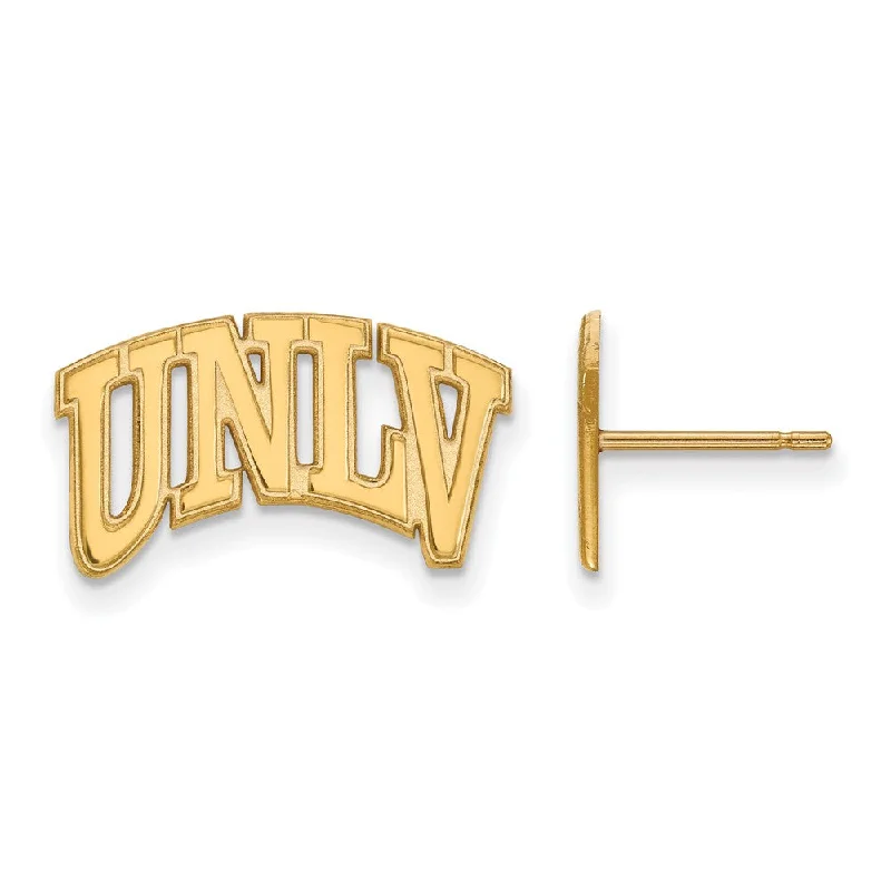 Statement Pendant Earrings-14k Gold Plated Silver Univ. of Nevada Las Vegas Post Earring