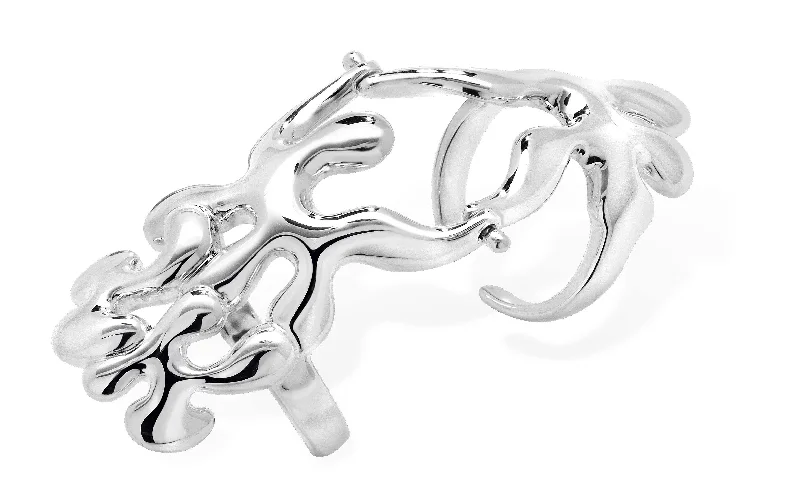 Romantic Heart Ring-Lucy Q Splash Armour Ring in Sterling Silver