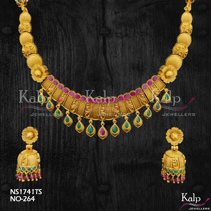 Bohemian Style Necklace-Kalp Jewellers Copper Gold Plated Necklace Set