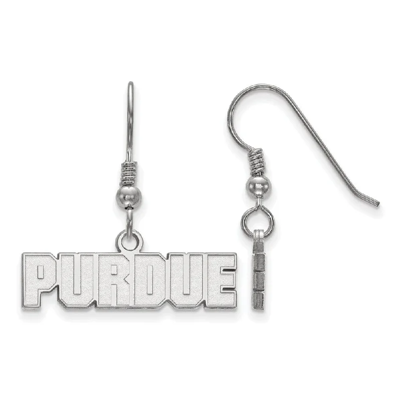 Unique Dangle Earrings-Sterling Silver Purdue XS (Tiny) Dangle Earrings