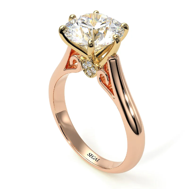 Gemstone Cocktail Ring-Two Tones 3ct Diamond Engagement Ring - June No. 76