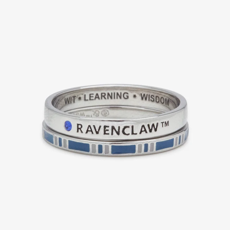 Elegant Sapphire Ring-Ravenclaw™ House Ring Stack