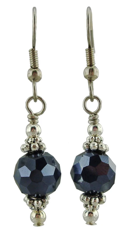 Boho Chic Earrings-Hematite Sparkle Earrings