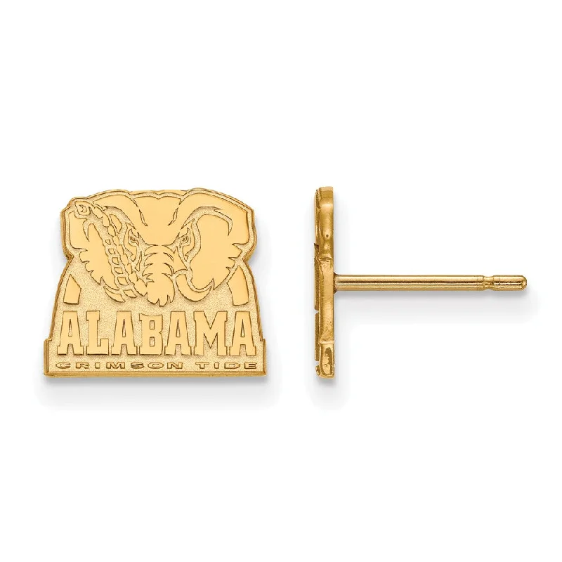 Butterfly Gold Earrings-14k Yellow Gold University of Alabama XS (Tiny) Logo Post Earrings