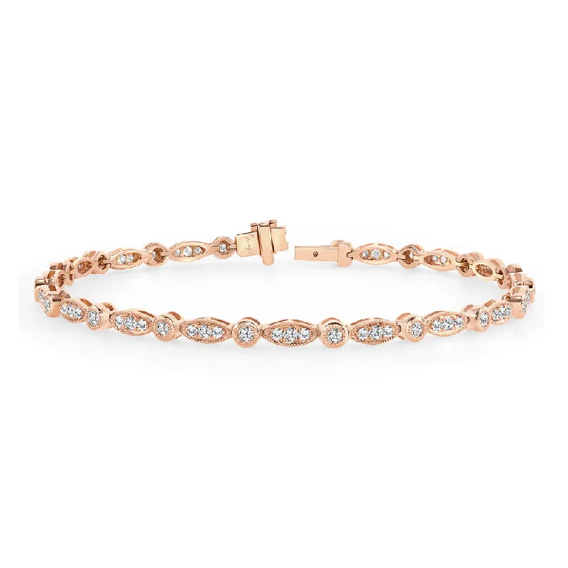 Pearl and Gold Bracelets-Uneek Bouquet Collection Link Bracelet