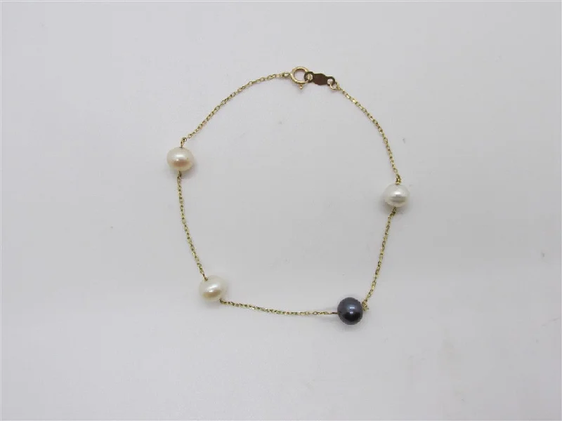 Modern Silver Bracelets-Pearl Bracelet