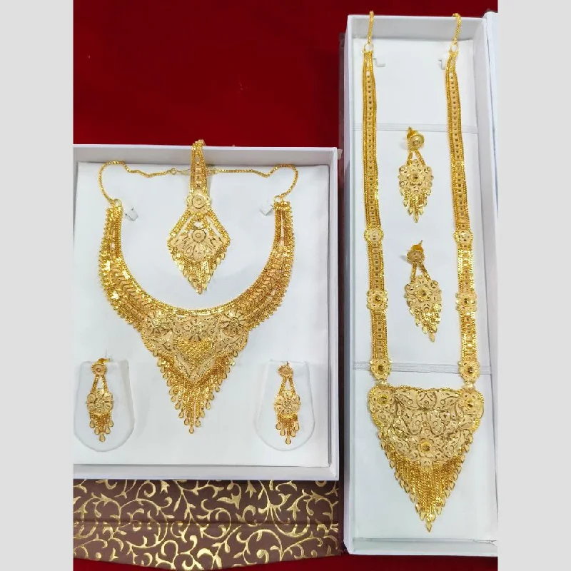 Artistic Necklace for Women-Pari Art Jewellery Forming Double Necklace Set