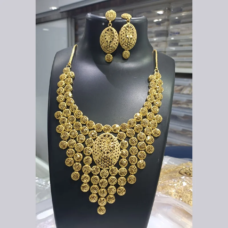 Large Statement Necklace-Pari Art Jewellery Forming Long Necklace Set