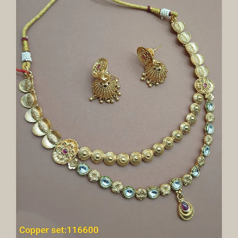 Celestial Star Necklace-Padmawati Bangles Copper Gold Plated Necklace Set