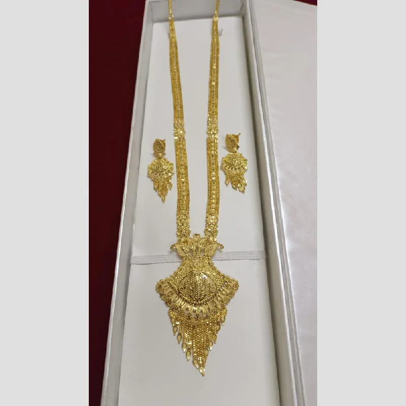 Artistic Crystal Necklace-Pari Art Jewellery Forming Long Necklace Set