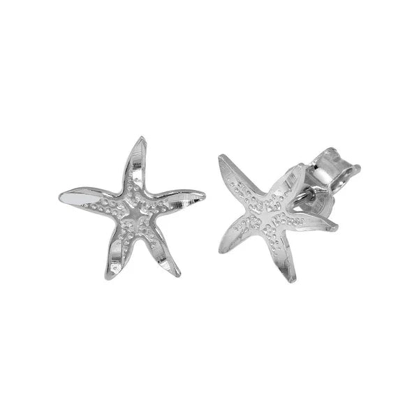 Colorful Gemstone Earrings-Rhodium Plated 925 Sterling Silver DC Starfish Earrings