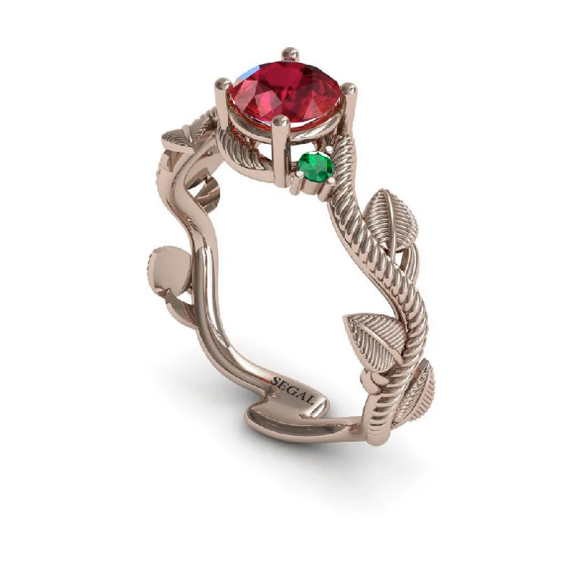 Artistic Design Ring-The Leaves Festival Ruby Ring- Allison no. 59