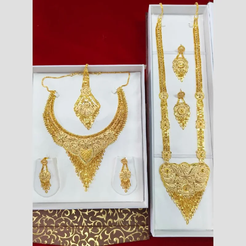 Choker Necklace for Women-Pari Art Jewellery Forming Double Necklace Set