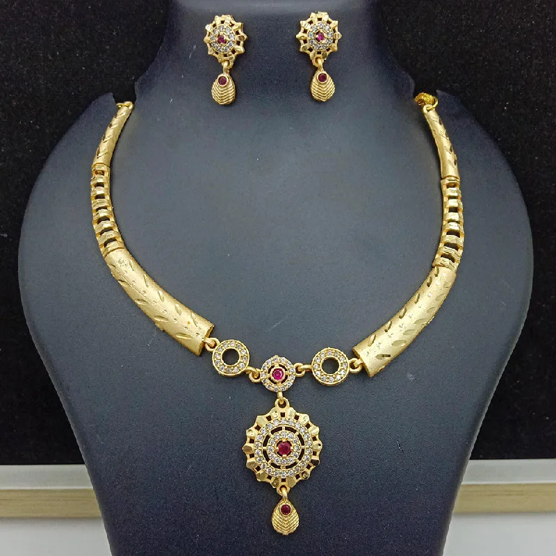 Crystal Pendant Necklace-SP Jewellery Gold Plated Austrian Stone Necklace Set