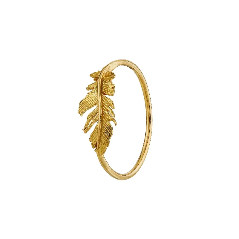 Vintage Engagement Ring-Alex Monroe 18ct Gold Plume Feather Ring