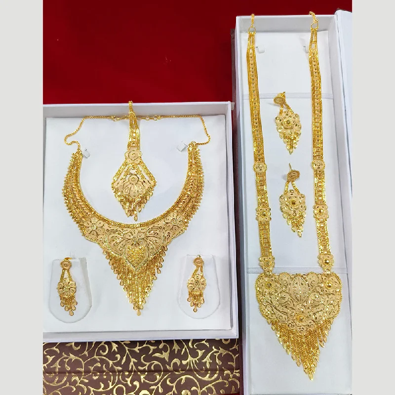 Handmade Necklace-Pari Art Jewellery Forming Double Necklace Set