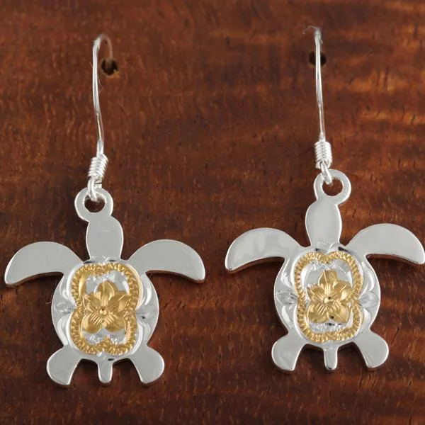 Butterfly Earrings for Women-Dangle Honu Scroll Earrings