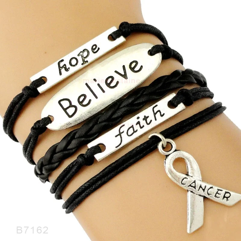 Colorful Bead Bracelets-Believe Faith Hope Bracelets