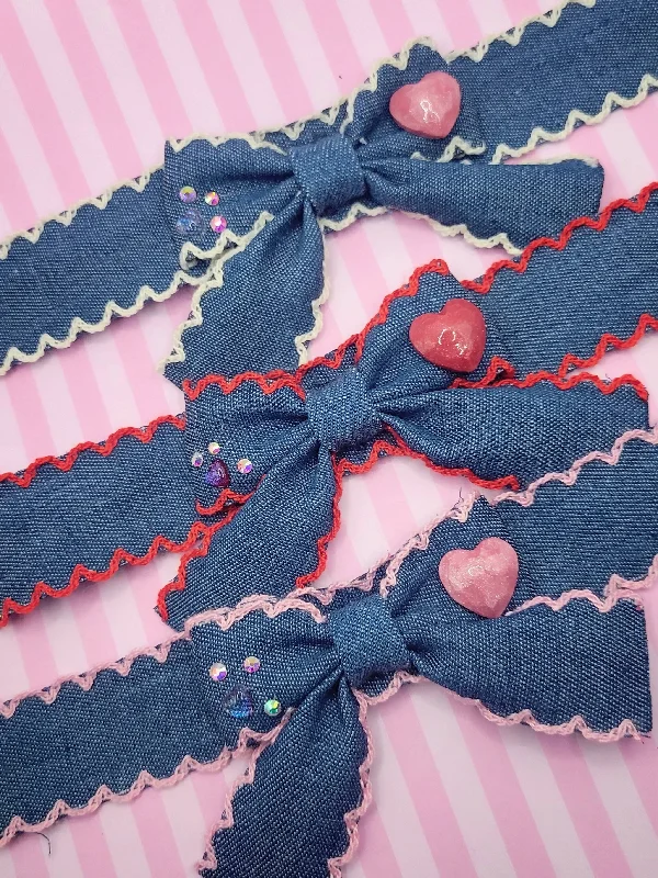 Double Layered Bracelets-Jean Bow Heart Bracelet