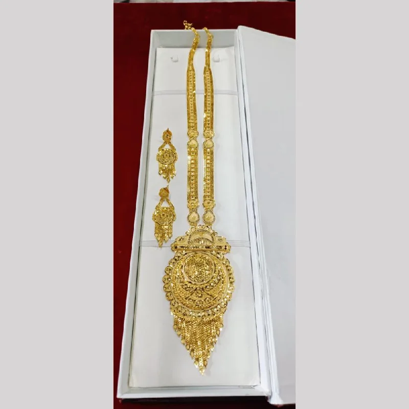 Stylish Pearl Necklace-Pari Art Jewellery Forming Long Necklace Set