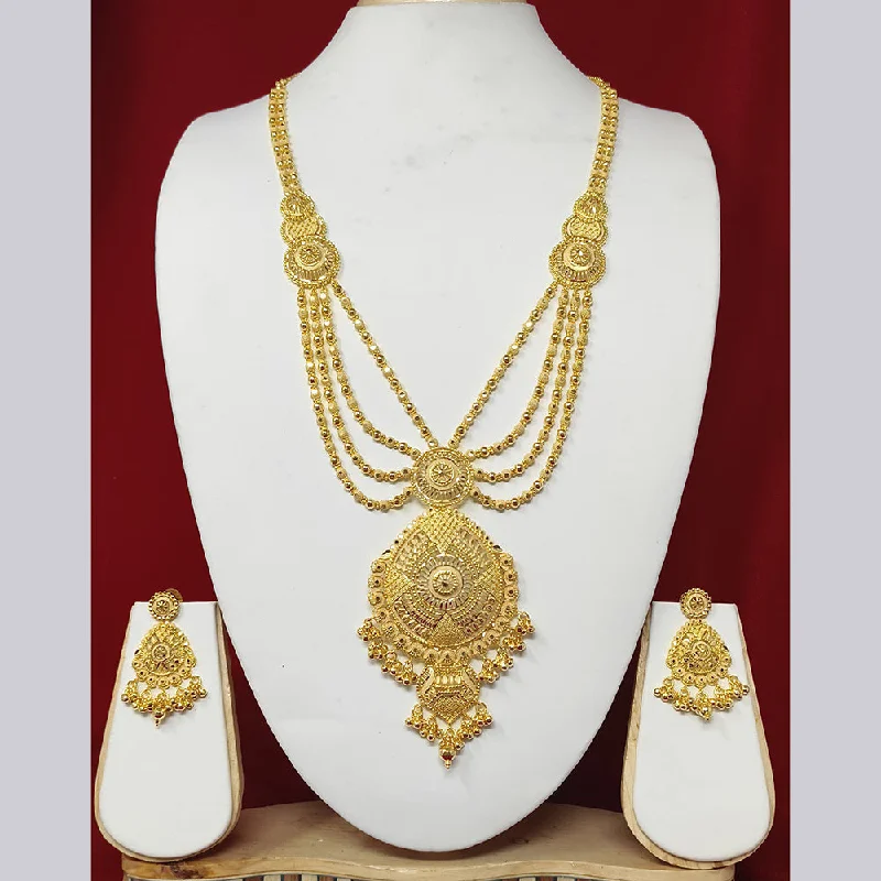 Simple Pendant Necklace-Pari Art Jewellery Forming Long Necklace Set