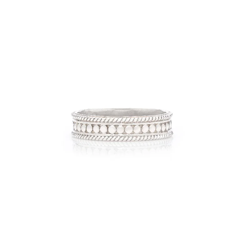 Luxurious Wedding Ring-Anna Beck Classic Silver Stacking Dot Ring