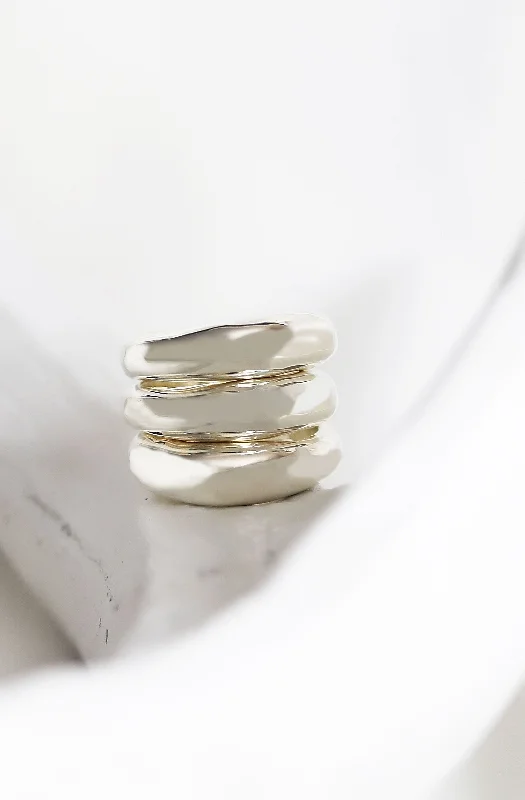 Custom Birthstone Ring-CASEY STACKING RINGS - STERLING SILVER