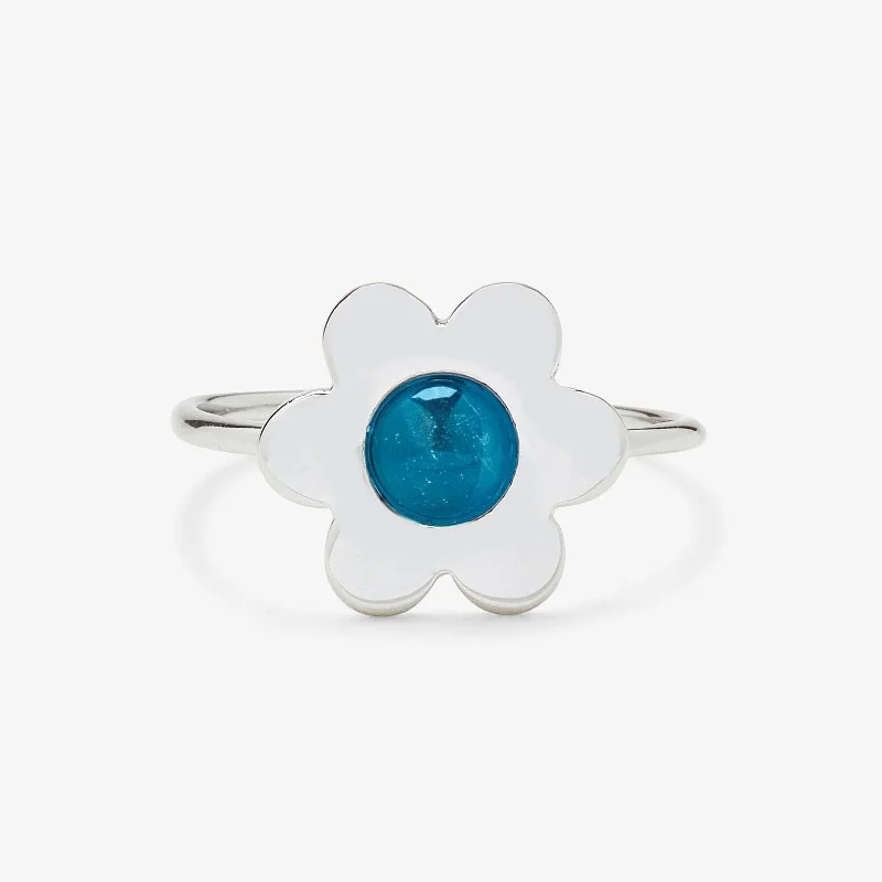 Personalized Couples Rings-Mood Flower Ring