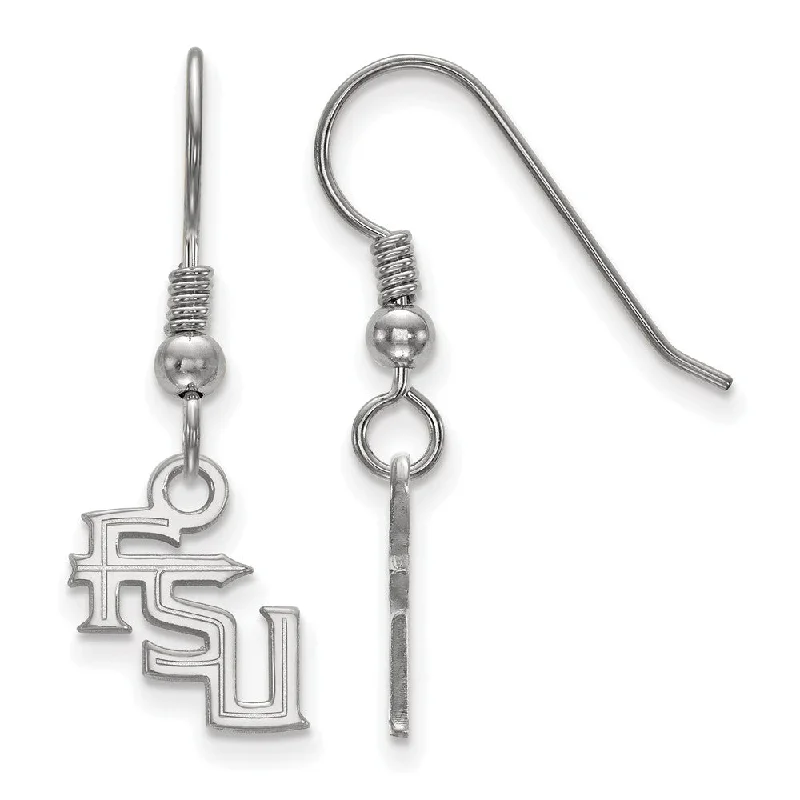 Long Statement Earrings-Sterling Silver Florida State University XS (Tiny) Dangle Earrings