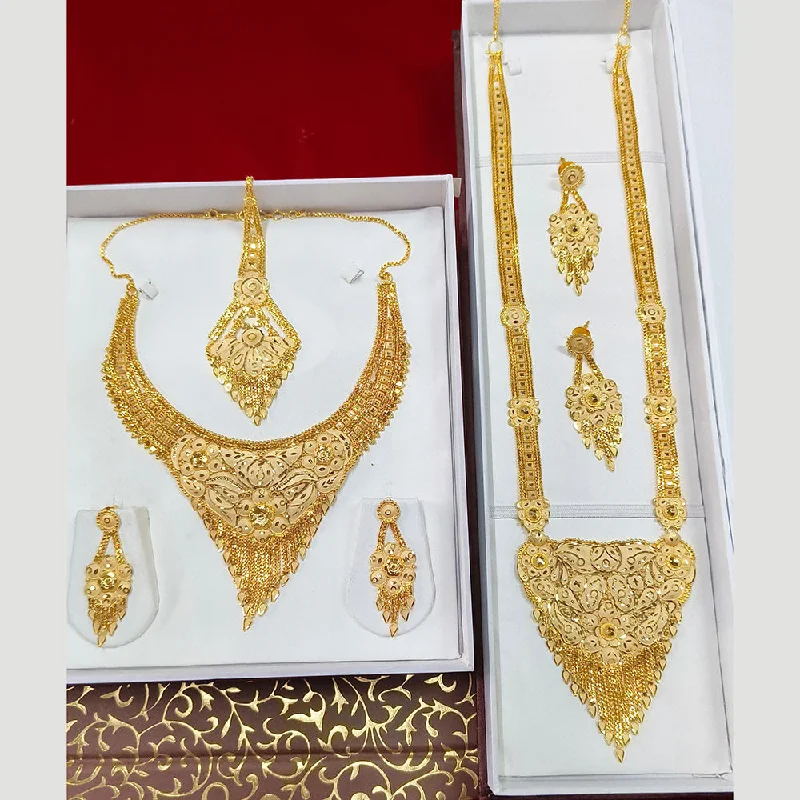 Fashionable Crystal Necklace-Pari Art Jewellery Forming Double Necklace Set