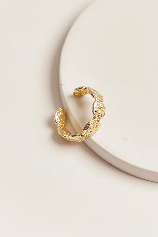 Elegant Gold Signet Ring-Hazel Ring Gold