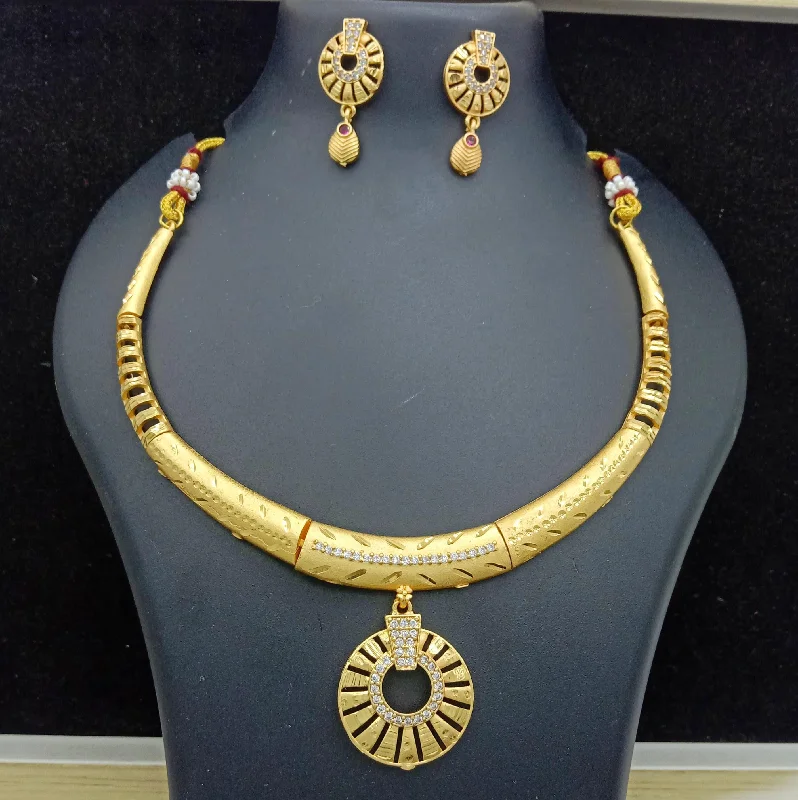 Long Gold Necklace-SP Jewellery Gold Plated Austrian Stone Necklace Set