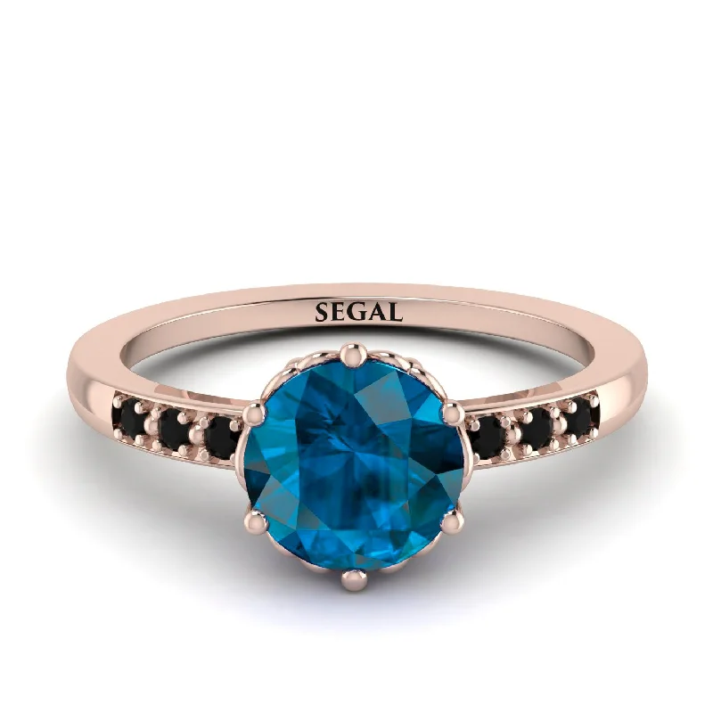 Infinity Love Ring-Classic Blue Topaz Vintage Ring - Olivia No. 505