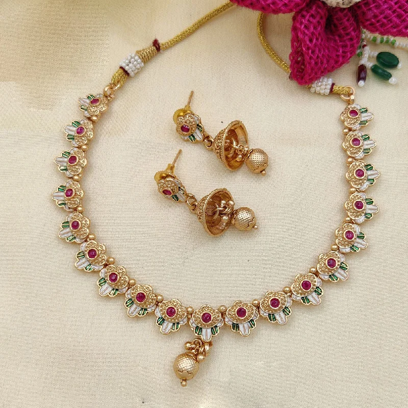 Beaded Necklace for Women-Jewel Addiction Copper Gold Pota Stone Necklace Set