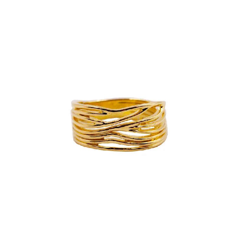 Custom Gold Name Ring-Roots Ring