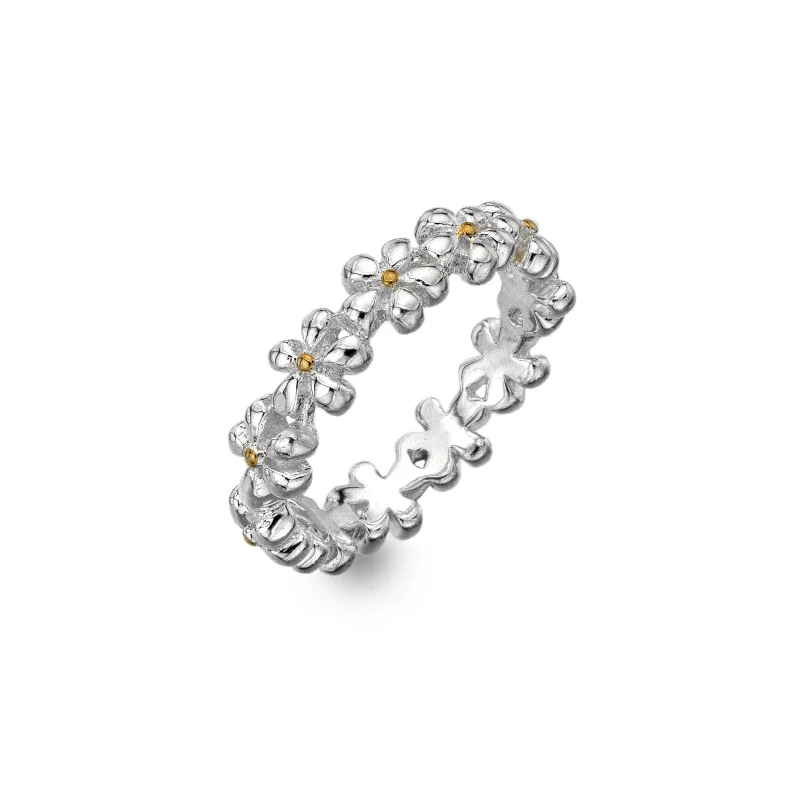 Classic Wedding Ring-Sea Gems Daisy Chain Ring