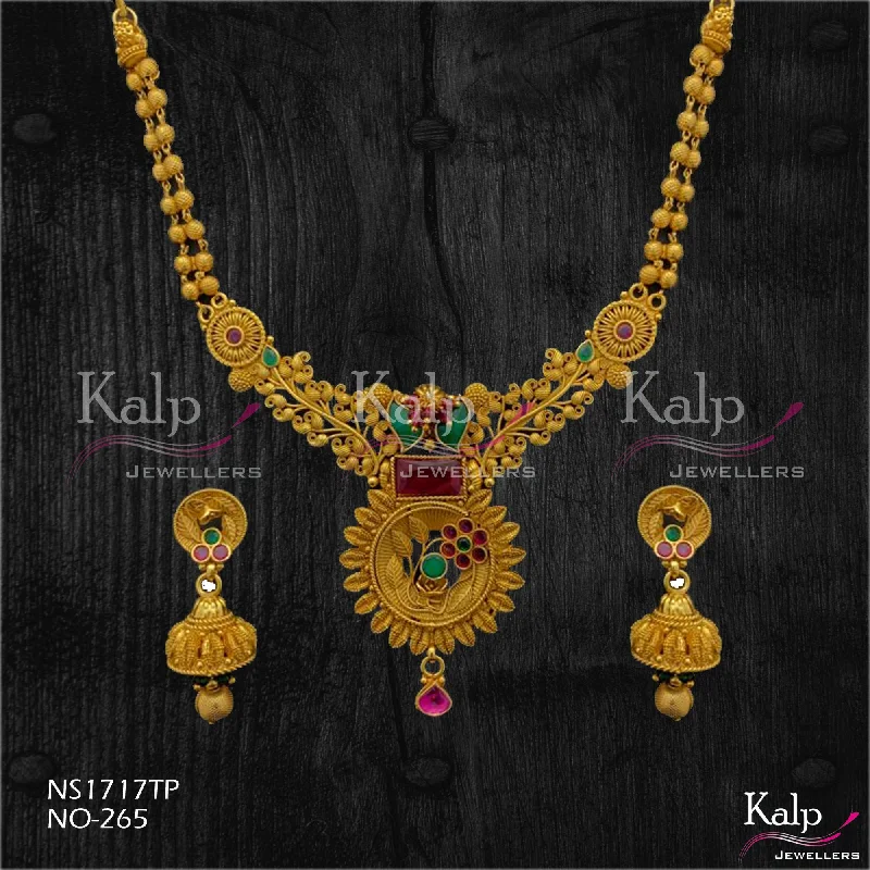 Custom Couples Necklace-Kalp Jewellers Copper Gold Plated Necklace Set