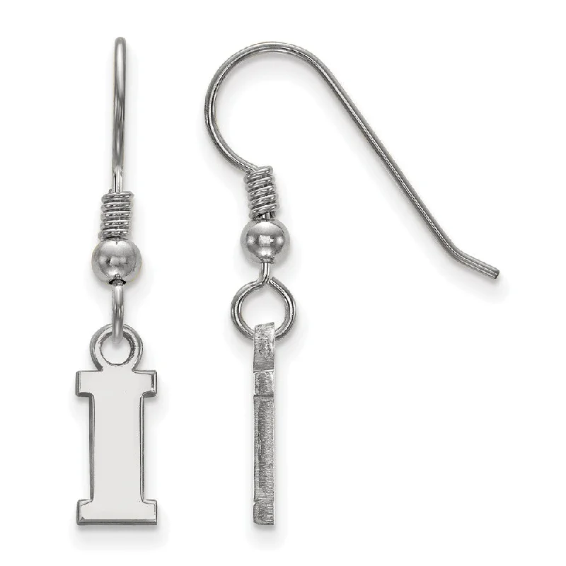 Luxury Diamond Earrings-Sterling Silver University of Iowa XS (Tiny) Dangle Earrings