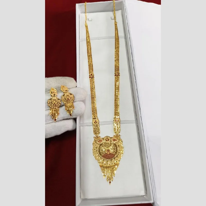 Flower Necklace for Women-Pari Art Jewellery Forming Long Necklace Set